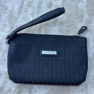 Tommy Hilfiger Black Logo Wristlet Clutch